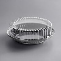 Baker's Mark 10 inch Black Pie Container with Clear High Dome Lid - 25/Pack