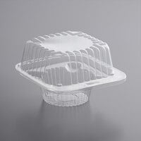 Choice 1-Compartment Clear OPS Plastic Cupcake / Muffin Container - 25/Case