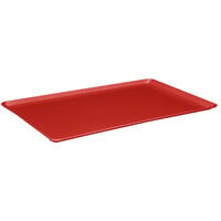 MFG Tray 325301-1201 12 13/16" x 20 13/16" Red Rectangle Low Profile Fiberglass Dietary Tray - 12/Pack