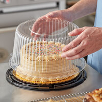Baker's Mark 10 inch High Dome Cake Display Container with Clear Dome Lid - 20/Case