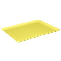 MFG Tray 322601-1520 10 7/16" x 12 13/16" Yellow Rectangle Low Profile Fiberglass Dietary Tray - 12/Pack