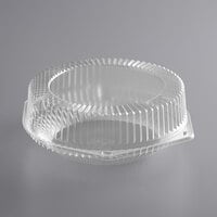Choice 9 inch Clear Hinged High Dome Pie Container - 25/Case