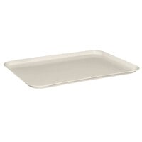 MFG Tray 303001-1661 10" x 14" Eggshell White Rectangle Fiberglass Cafeteria Tray - 12/Pack
