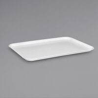 MFG Tray 303001-1537 10" x 14" White Rectangle Fiberglass Cafeteria Tray - 12/Pack