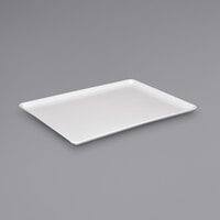 MFG Tray 322601-1537 10 7/16" x 12 13/16" White Rectangle Low Profile Fiberglass Dietary Tray - 12/Pack