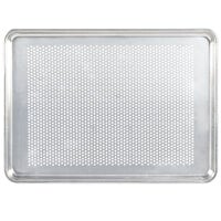 Vollrath 5303P Wear-Ever Half Size 18 Gauge 13" x 18" Wire in Rim Aluminum Perforated Bun / Sheet Pan