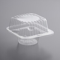 Baker's Mark 1-Compartment Clear OPS Plastic Cupcake / Muffin Container - 25/Case