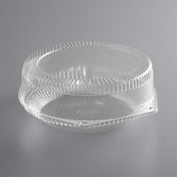 Choice 10 inch Clear Hinged Pie Container with High Dome Lid - 25/Case