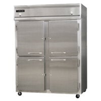 Continental Refrigerator 2RFENSS-HD 57 inch Half Door Extra-Wide Dual Temperature Reach-In Refrigerator / Freezer