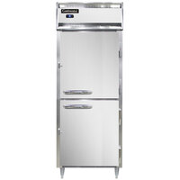 Continental Refrigerator D1RESNSAHD 28 1/2 inch Extra-Wide Shallow Depth Solid Half Door Reach-In Refrigerator