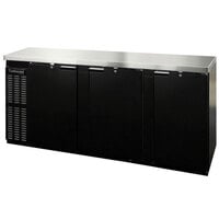 Continental Refrigerator BB90NPT 90 inch Black Solid Door Pass-Through Back Bar Refrigerator