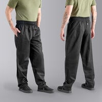 Uncommon Chef 4000 Unisex Black Customizable Classic Chef Pants - XL