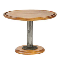 Cal-Mil 4310-9-99 Madera 13 inch x 9 inch Rustic Pine Footed Pedestal Cake Stand