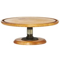 Cal-Mil 4310-5-99 Madera 13 inch x 5 inch Rustic Pine Footed Pedestal Cake Stand