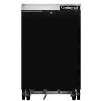 Continental Refrigerator BB24N 24" Black Solid Door Back Bar Refrigerator