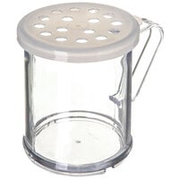 Carlisle 423030 8 oz. Polycarbonate Shaker / Dredge with Translucent Lid for Large Ground Product