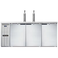 Continental Refrigerator KC79NSS Double Tap Kegerator Beer Dispenser - Stainless Steel, (3) 1/2 Keg Capacity