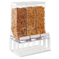 Cal-Mil 4108-15 Portland White 10 Liter Triple Canister Cereal Dispenser