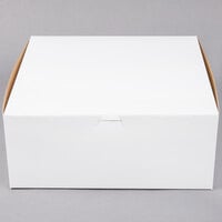 10 Pack 19" x 14" x 6 1/2" White Half Sheet Cake Bakery Box Window Paperboard 