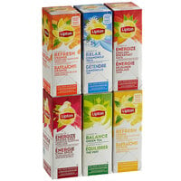 Lipton 28-Count Assorted Black, Green, and Herbal Tea Bag Pack - 6/Case