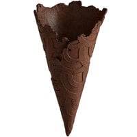 The Konery Dark Chocolate Waffle Cones - 144/Case