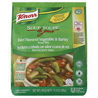 Knorr 13.9 oz. Soup du Jour Beef Flavored Vegetable and Barley Soup Mix - 4/Case