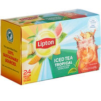 Lipton 24-Count Pack 1 Gallon Tropical Black Iced Tea Filter Bags - 2/Case