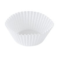 Hoffmaster 1 3/4 inch x 1 1/8 inch White Fluted Baking Cup - 500/Pack