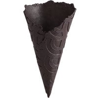 The Konery Midnight Black Vanilla Waffle Cones - 144/Case