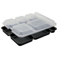 Cambro 10146DCPC190 10 inch x 14 3/16 inch Translucent Serving Tray Lid - 24/Case