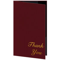 H. Risch 5000H-ST 5 inch x 9 inch Customizable Wine Thank You Double Panel Check Presenter with Interior Strips