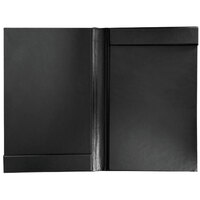H. Risch 5000H-ST 5 inch x 9 inch Customizable Black Thank You Double Panel Check Presenter with Interior Strips