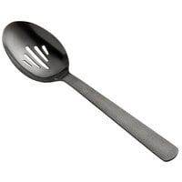 American Metalcraft BLHSS10 10 inch Hammered Black Vintage Slotted Serving Spoon