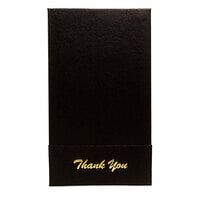 H. Risch 1000H 5 inch x 9 inch Customizable Black Single Panel Check Presenter
