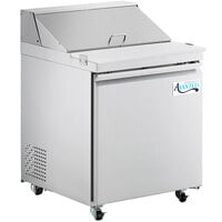 Avantco SS-PT-27-HC 27" 1 Door Stainless Steel ADA Height Refrigerated Sandwich Prep Table