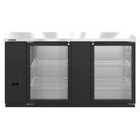 Hoshizaki BB69-G 69 1/2 inch Black Glass Door Back Bar Refrigerator