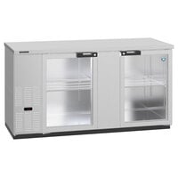 Hoshizaki BB69-G-S 69 1/2" Stainless Steel Glass Door Back Bar Refrigerator