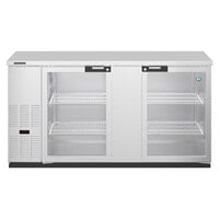 Hoshizaki BB69-G-S 69 1/2 inch Stainless Steel Glass Door Back Bar Refrigerator