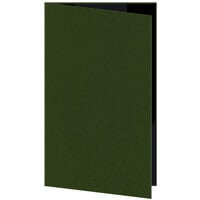 H. Risch 5000H-CRCC 5 inch x 9 inch Customizable Green Double Panel Check Presenter with Diagonal Pockets