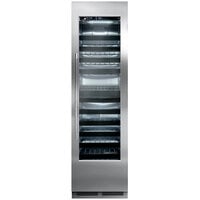 Perlick CC24D-1-4R Single Section 86-Bottle Dual Zone Stainless Steel Right-Hinged Full Glass Door Wine Refrigerator