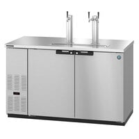 Hoshizaki DD59-S Stainless Steel Single/Double Tap Kegerator Beer Dispenser - (2) 1/2 Keg Capacity