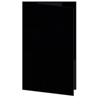 H. Risch 5000H-CRCC 5 inch x 9 inch Customizable Black Double Panel Check Presenter with Diagonal Pockets