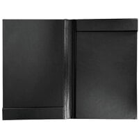 H. Risch 5000H-ST 5 inch x 9 inch Customizable Black Double Panel Check Presenter with Interior Strips