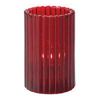 Hollowick 1502R 4 5/8" Ruby Glass Vertical Rod Cylinder Lamp
