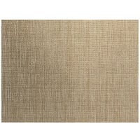 Front of the House XPM132TAV83 Metroweave 16" x 12" Tan Husk Woven Vinyl Rectangle Placemat - 12/Pack