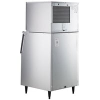 Hoshizaki KML-500MAJ Low Profile 30 inch Air Cooled Crescent Cube Ice Machine with Stainless Steel Finish Ice Storage Bin - 442 lb. Per Day, 500 lb. Storage