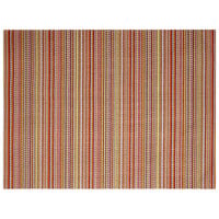 Front of the House XPM096RDV83 Metroweave 16 inch x 12 inch Reds Mesh Woven Vinyl Rectangle Placemat - 12/Pack