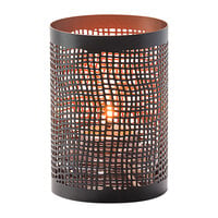 Hollowick 6305 Chantilly Black and Copper Perforated Metal Votive