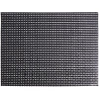 Front of the House XPM035BKV83 Metroweave 16 inch x 12 inch Black Large Basketweave Woven Vinyl Rectangle Placemat - 12/Pack