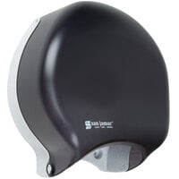 San Jamar R2000TBK Classic Single Roll Jumbo Toilet Tissue Dispenser - Black Pearl